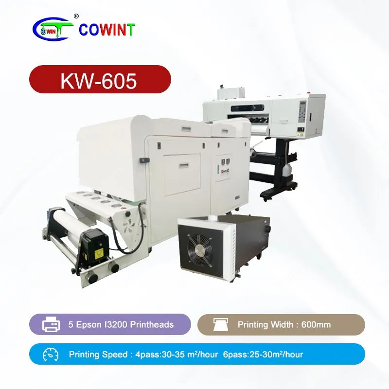 KW -605 5 Epson Printeads DTF Argraffydd